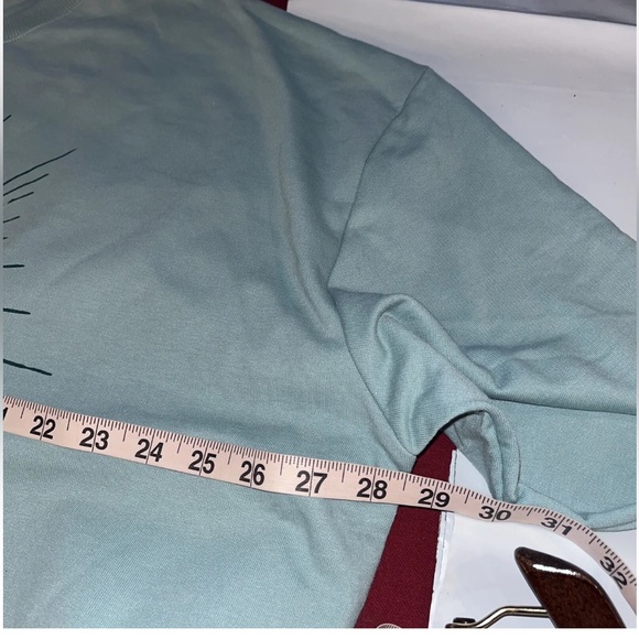 NEW 2XL Latino Heritage “Hola” Sweatshirt Mint Light Blue XXL Cotton Blend Shirt - Picture 5 of 12